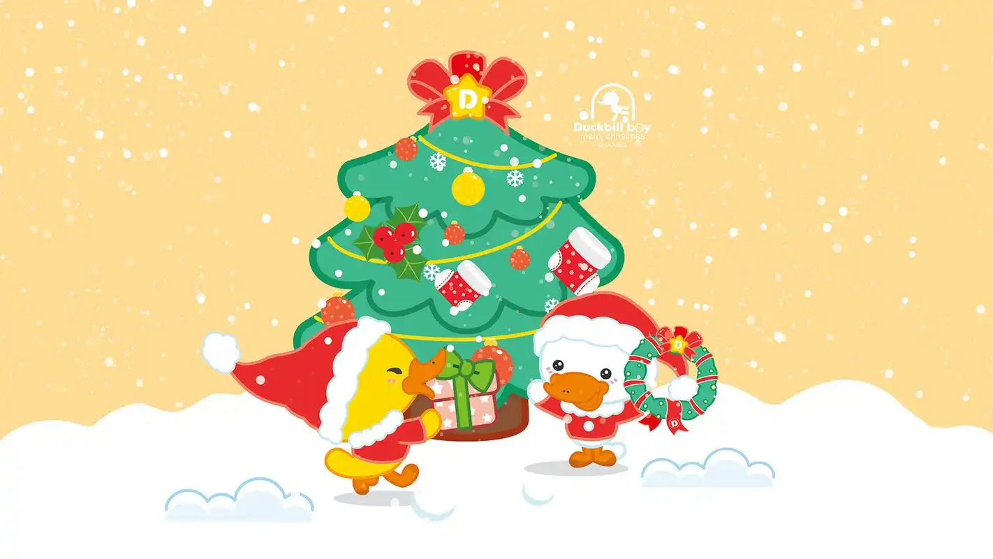 小清新鸭嘴兽可爱卡通高清桌面壁纸高清大图预览1920x1080_卡通动漫