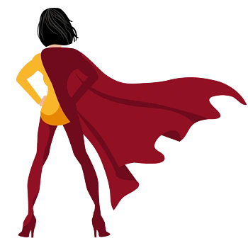 卡通女超人背影