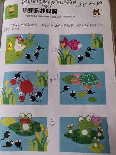 看图说话《小蝌蚪找妈妈》