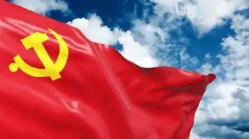 蓝天党旗飘舞台背景