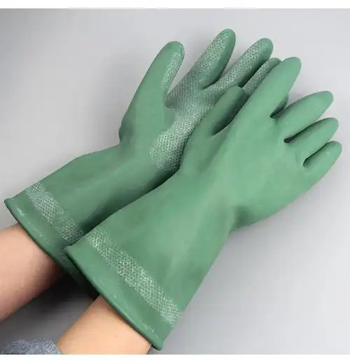 丁基尼龙橡胶防化胶手套防毒耐酸碱手套防水防腐蚀耐油劳保防护