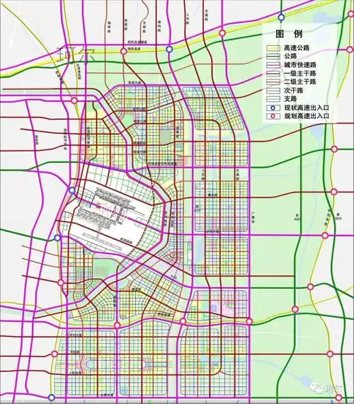 08郑州航空大都市交通规划示意图08郑州航空大都市整体鸟瞰示意图