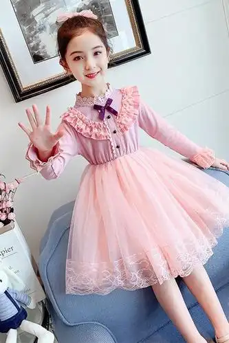 3女童连衣裙2021新款4春装5儿童裙子6春秋洋气十岁女孩网纱公主裙