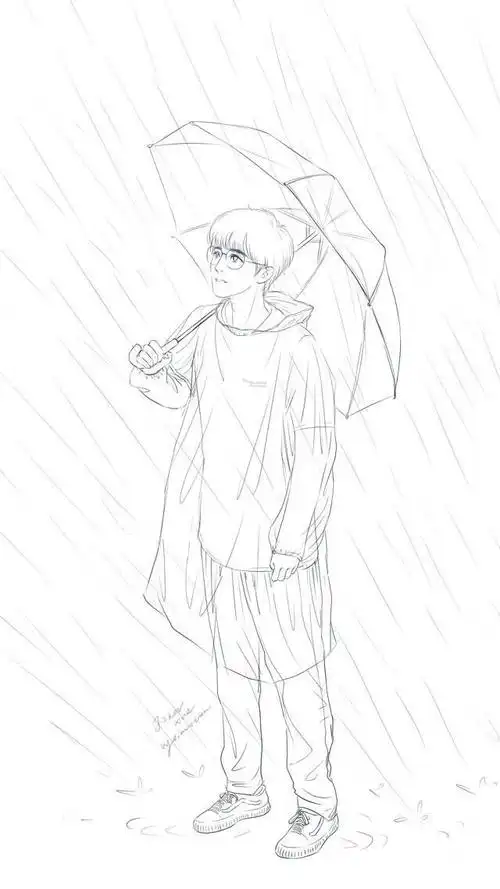 这是我见过最美的风景!雨中撑伞的少年get一下