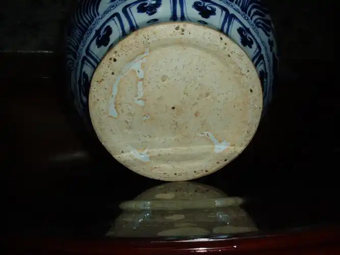 元青花鱼藻纹罐底