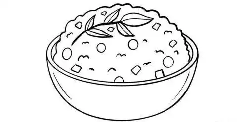 可爱米饭简笔画怎么画简单可爱米饭简笔画步骤图解