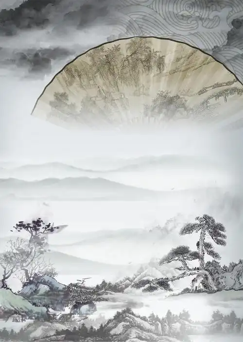 中国风水墨psd背景素材