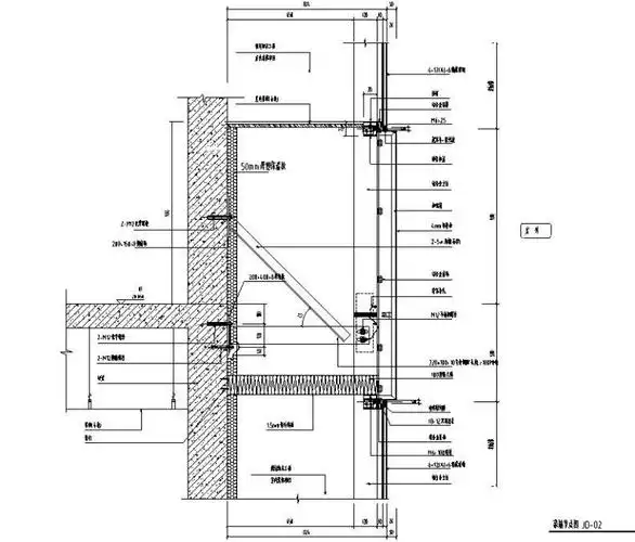 某大楼玻璃外立面详细施工节点图cad