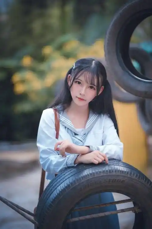 甜美女孩双马尾长发之美