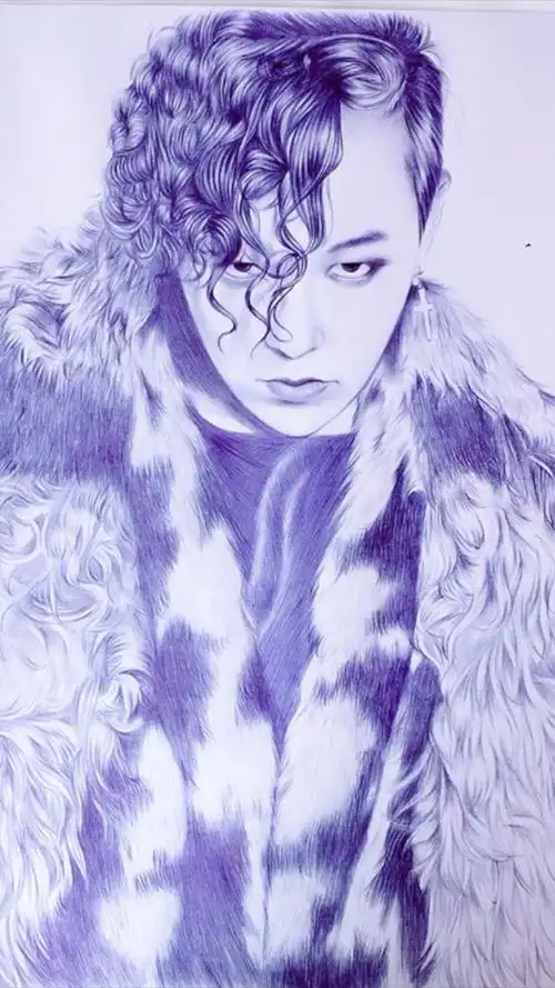 xiao-丘圆珠笔手绘-权志龙