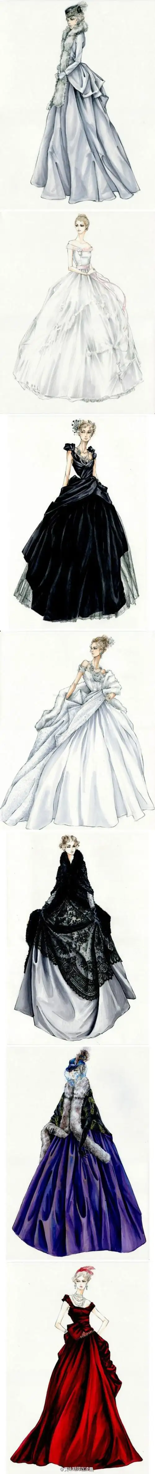 【那些大师的手绘服装婚纱礼服设计图】( )