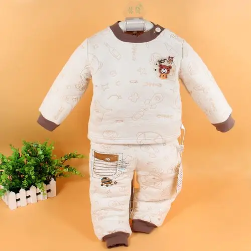 热卖男宝宝内衣套装纯棉秋衣秋裤加厚0一3保暖彩棉婴儿衣服春秋1-2岁