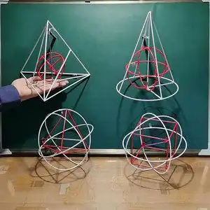 教具正四面体三棱锥内切球外切接正方体圆锥高中教师立体几何模型