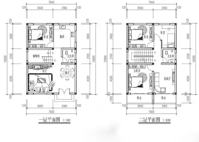 最新二层农村别墅平面设计效果图欣赏_设计456装修效果图