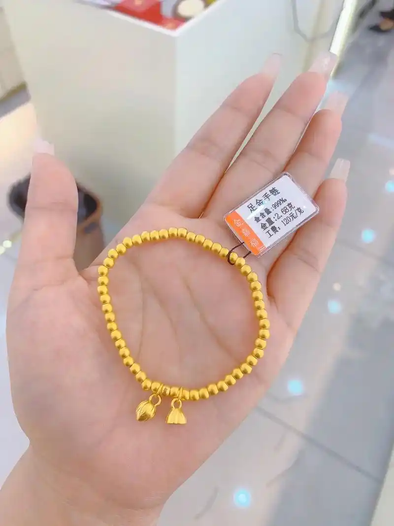 小克重黄金手串 #黄金手链 - 抖音