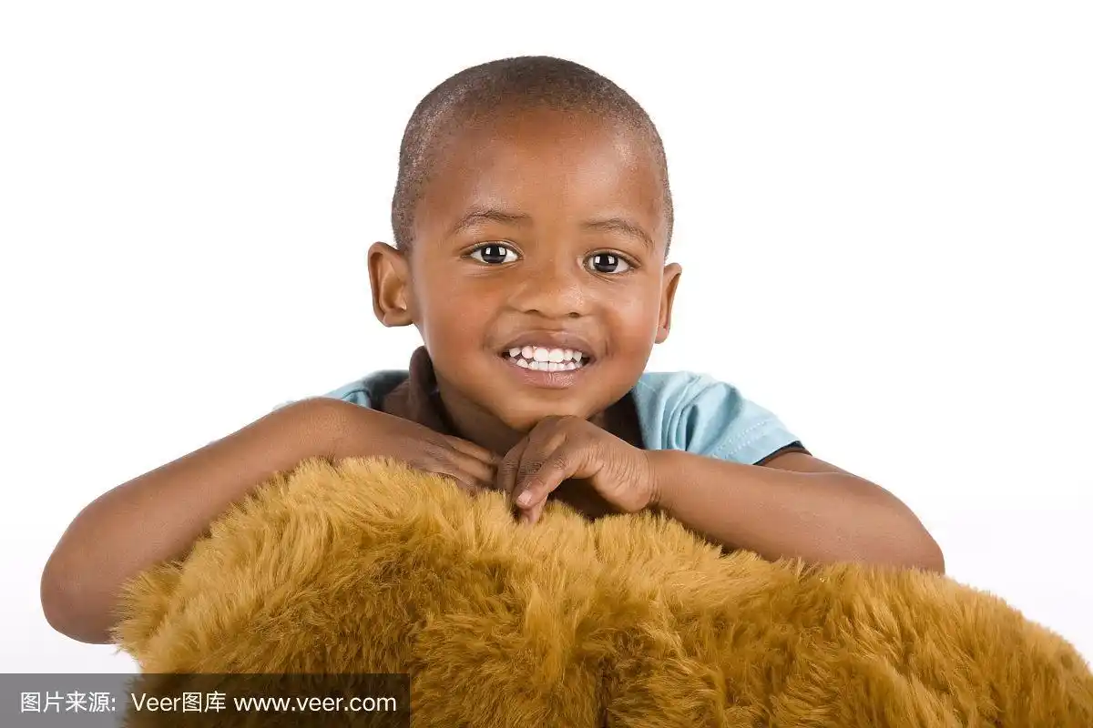 男孩,非洲人,幸福,可爱的,黑色