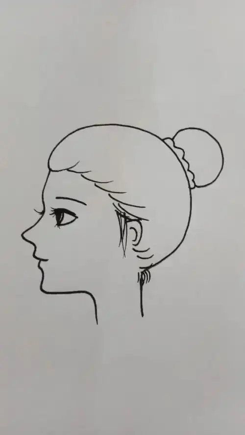 简单几笔画侧脸