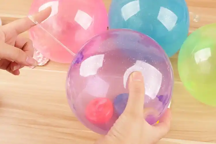 透明泡泡球充气球吹气球 bubble ball 创意减压玩具弹力球送吹管