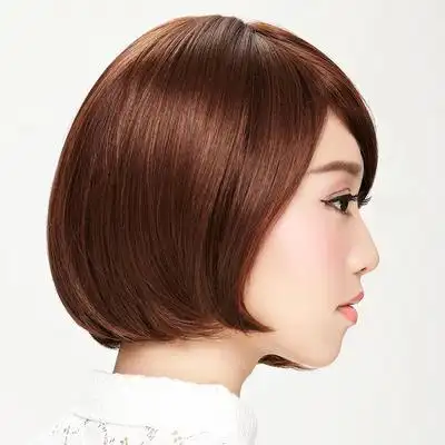 娇滴滴bobo个性不等式短发刘海气短直发清爽发型整顶假发