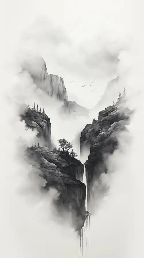 独具一格的山水画将禅意写进了画里请静下心来细品