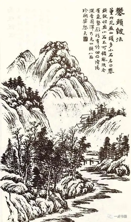 山水画诀山石各种皴法