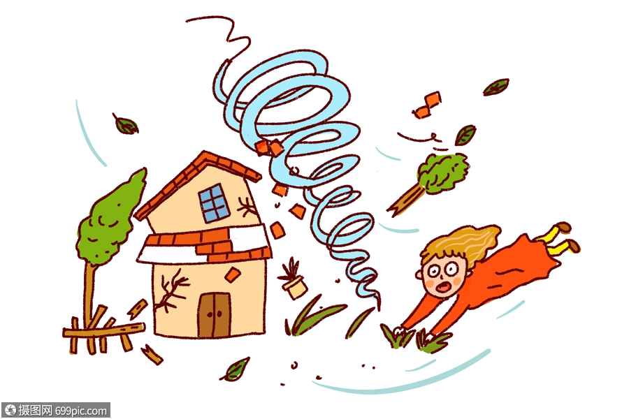 免抠元素 手绘/卡通元素 台风.psd