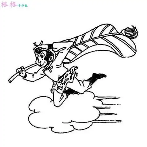 孙悟空拿芭蕉扇的简笔画