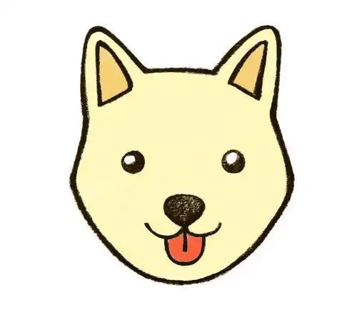 动物萌萌的小狗简笔画图片 超可爱的卡通可爱小狗头像简笔画图片大全
