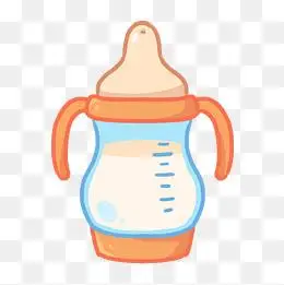 卡通蓝色婴儿奶瓶