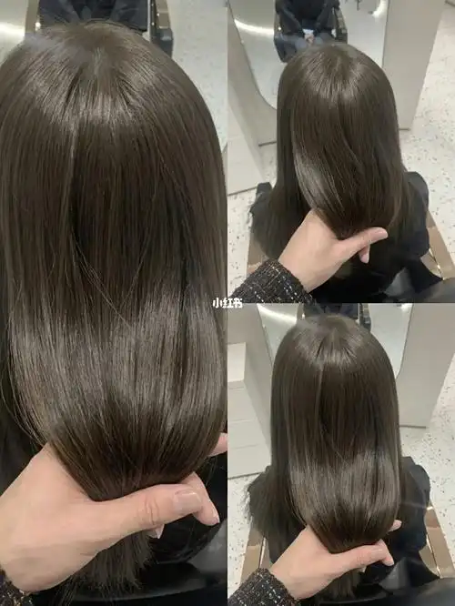 超显白素颜也能稳稳的驾驭#黑茶色[绿色心形r]神仙发色 染完过后头发