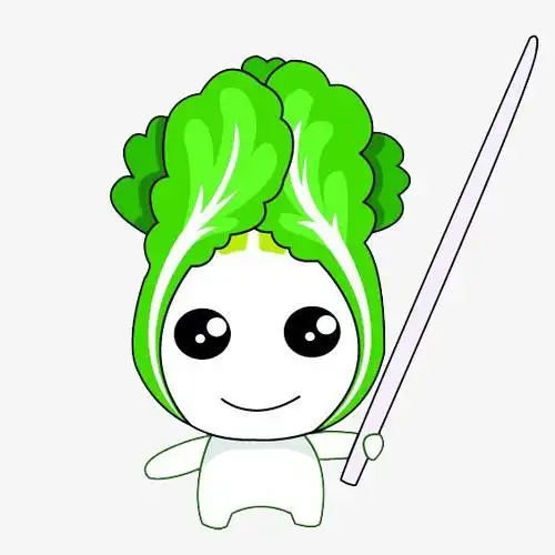 关键词 : 白色,黑色,绿色,创意,可爱,小人,白菜,卡通