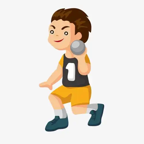 卡通扔实心球的人物设计