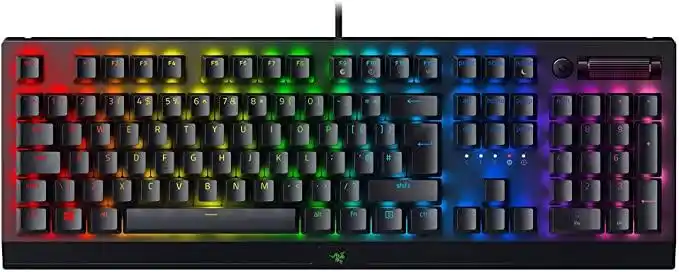 razer 雷蛇 blackwidow v3 - 高级机械游戏键盘(带绿色开关的机械键盘