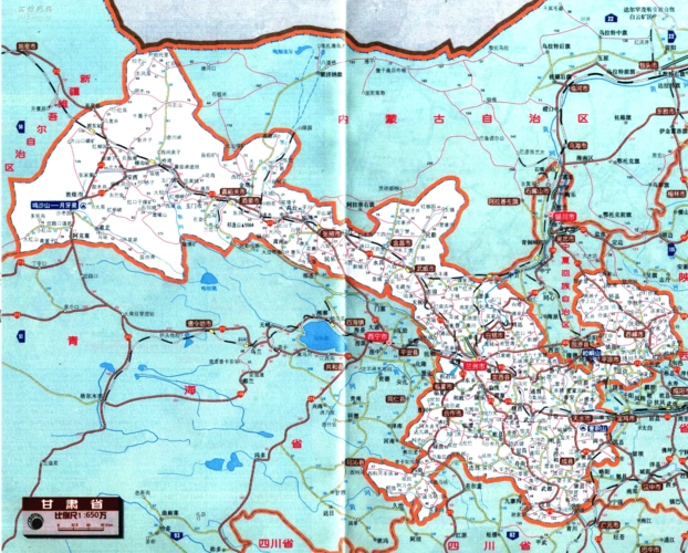 地图全图可放大甘肃地图高清版地形图甘肃省86个县地图高清甘肃地形图