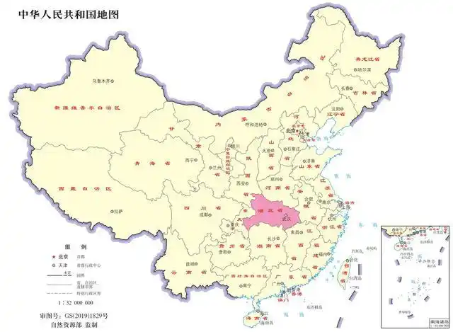 湖北省在中国的位置