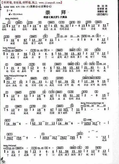 简谱吧 简谱 >崇拜简谱《崇拜》相关视频