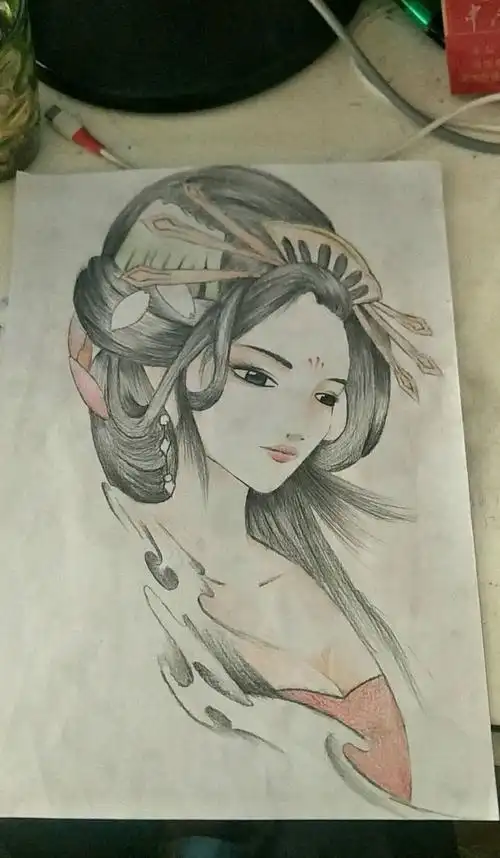 纹身师:张明月纹身店:北京小肖纹身嫦娥覆盖,纹身图片_tag标签:纹身师