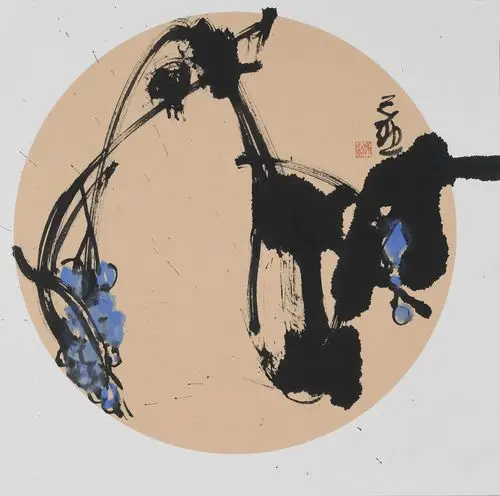 花鸟扇面 40x40cm 2017可见, 寇元勋有酝酿在骨子里的孤独,这种孤独