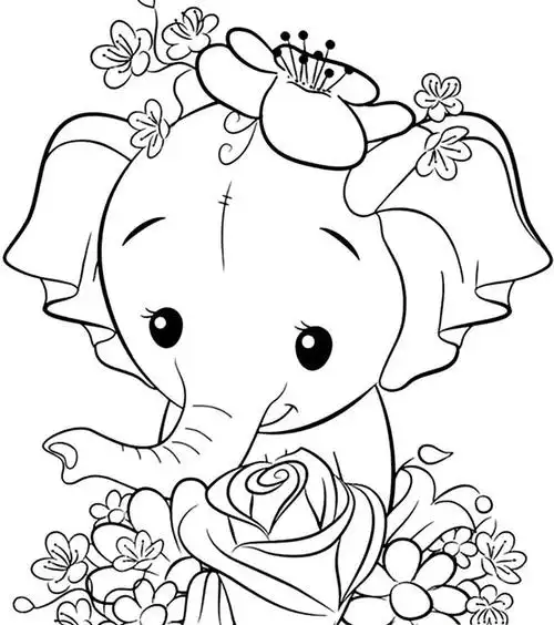 动物图片线描画【动物图片绘画】