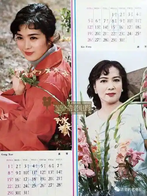 上世纪八十年代电影挂历登载:《中国银幕》1981年年历