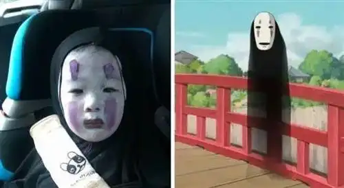 刷爆朋友圈的无脸男小朋友卸妆后竟然是这样图