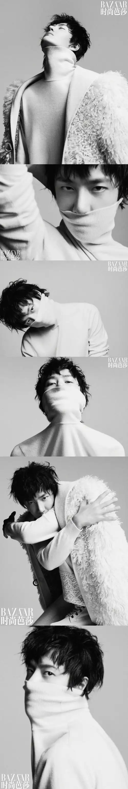 时尚芭莎 王一博##王一博时尚芭莎开年封面##王一博卷毛吐舌