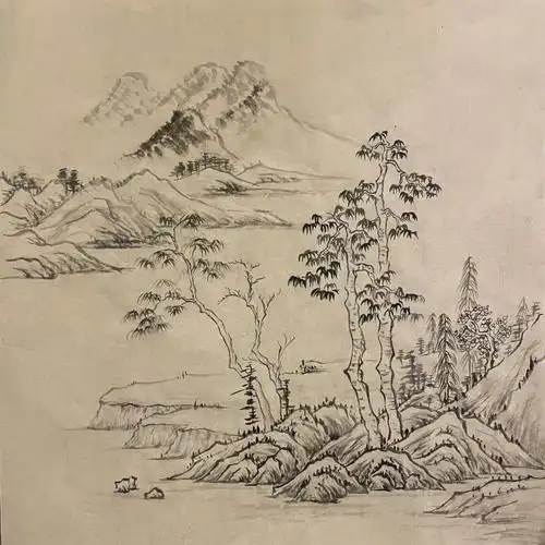 国画山水  #中国画  #青绿山水  #零基础自学国画  #临摹练习  #感谢