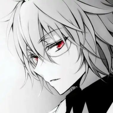 红眼黑白动漫男头卡通头像图片