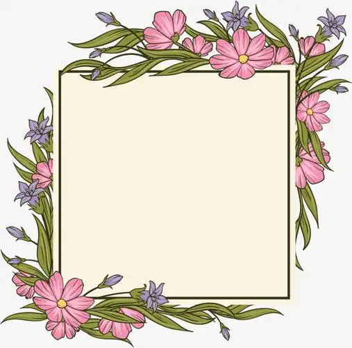 矢量png手绘浪漫花藤边框免费下载_高清png图片-90设计网
