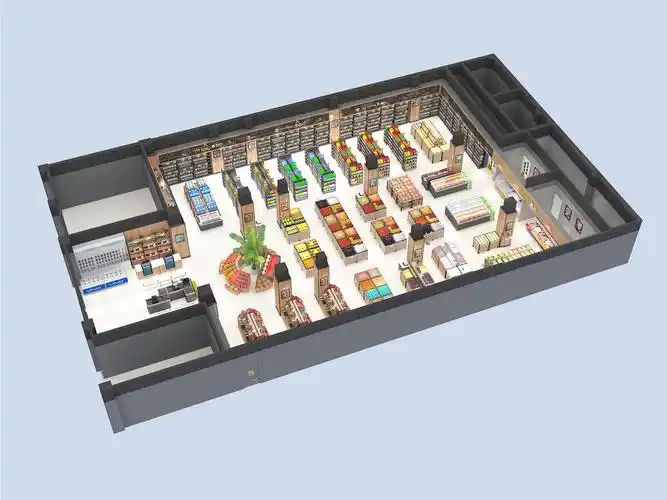 作品| 生鲜微超 ——° 阳光超市>|空间|展示设计 |眼界design - 原创