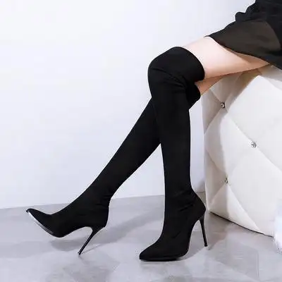 长筒靴女过膝细高跟淘宝优惠券