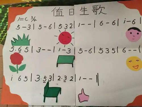 9月份的主题我长大了中的歌曲:值日生歌简谱