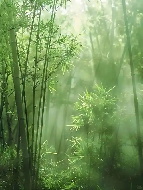 苍苍竹林寺,杳杳钟声晚.36句竹林美景诗句:所到之处明净透彻_大自然_