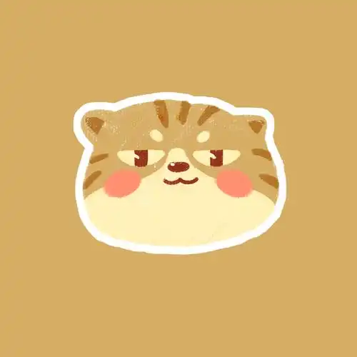 可爱卡通手绘风猫咪头部头像图片